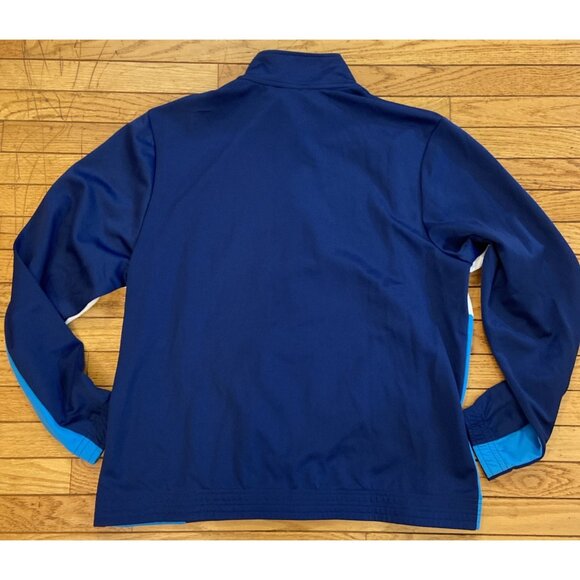 Puma Jacket Mens XL Full Zip Activewear Track Mock Neck Logo Blue Long Sleeve - Picture 6 of 6